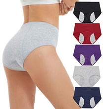 Load image into Gallery viewer, Period Underwear for Women Leak Proof Cotton Overnight Menstrual Panties Briefs ( Multipack)