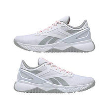 Load image into Gallery viewer, Reebok Women's Nanoflex TR Cross Trainer, White/Pure Grey/Orange Flare, 10.5
