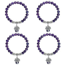 Load image into Gallery viewer, TUMBEELLUWA Beaded Bracelets Semi Precious Stone Yoga Beads Healing Crystals Tree of Life Charm Chakra Bracelet Handmade Jewelry for Women,Amethyst
