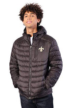 Load image into Gallery viewer, Ultra Game NFL New Orleans Saints Mens Full Zip Puffer Jacket, Black, Medium