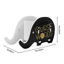 Load image into Gallery viewer, Elephant Wooden Pen Cup Pencil Holder Witch Spell Curse Words Desk Decor Desk Organizer With Cell Phone Stand
