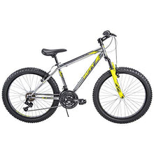 Load image into Gallery viewer, Huffy 24-inch Mountain Bike for Kids, 21-Speed Bicycle, Silver, Medium, Model: 24998