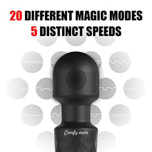 Load image into Gallery viewer, Powerful Viberate Massager with 20 Vibration Modes, Whisper Quiet, Waterproof, Handheld, Cordless for Neck Shoulder Back Body Massage, Sports Recovery & Muscle Aches (Black Smoke)