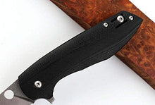 Load image into Gallery viewer, Ideale Outdoor Quality D2 Stainless Steel Folding Blade Knife Fishing Pocket Knife G10 Handle Black Knife Portable Survival Camping Tactical Clip Knife Collection EDC Tools with Gift Box New