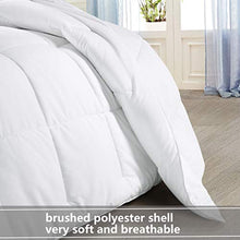 Load image into Gallery viewer, COTTONHOUSE Twin Size (64x88) Cooling Comforter Fluffy Reversible Quilted Duvet Insert Down Alternative Fill with Corner Tabs All Season - Machine Washable - White