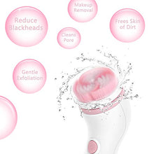Load image into Gallery viewer, Waterproof Facial Cleansing Spin Brush Set with 4 Exfoliation Brush Heads - Complete Face Spa System by CLSEVXY - Advanced Microdermabrasion for Deep Scrubbing and Gentle Exfoliating
