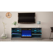 Load image into Gallery viewer, Meble Furniture Manhattan Electric Fireplace Modern 58" TV Stand