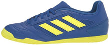 Load image into Gallery viewer, adidas Men's Super Sala 2 Soccer Shoe, White/Bold Aqua/Bold Aqua, 13.5