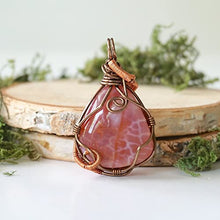 Load image into Gallery viewer, Designs by Nature Gems Handmade Men’s Fire Red Agate Necklace 24 Inch Chain Antique Bronze, January & September Birthstone