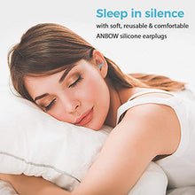 Load image into Gallery viewer, ANBOW Ear Plugs for Sleeping Noise Cancelling. Reusable Silicone Earplugs. Custom Fit - Noise Reduction for Sleeping, Concerts, Work & Swimming. Adjustable to Ear Size. 3 Pairs + Travel Pouch