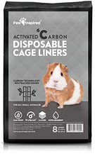 Load image into Gallery viewer, Paw Inspired Disposable Guinea Pig Cage Liners | Bamboo Charcoal Odor Controlling | Super Absorbent Liners Pee Pads for Ferrets, Rabbits, Hamsters, and Small Animals (17” x 27” (C&C 2 x 1), 8 Count)
