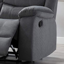 Load image into Gallery viewer, AC Pacific 2-Piece Reclining Living Room Upholstered Sofa, Set with 4, Sofa & Loveseat, Grey