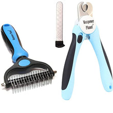Load image into Gallery viewer, Maxpower Planet Undercoat Brush and Pet Nail Clipper File Bundle
