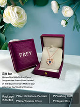 Load image into Gallery viewer, Rose Heart Necklace December Birthstone Blue Topaz Jewelry for Women Sterling Silver Rose Flower Heart Pendant Created Gemstone Women Girls Jewelry for Birthday Gift Anniversary Jewelry Gift for Her (Rose Gold-12-Dec.Blue Topaz)