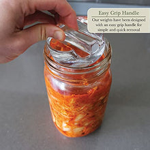 Load image into Gallery viewer, Fermentation Weight Set of 2 - Glass Fermentation Weights for Mason Jars (Wide Mouth), Perfect for Glass Jar Fermentation, Pickling Kit, Glass Weights for Fermenting Jars, Canning Weights