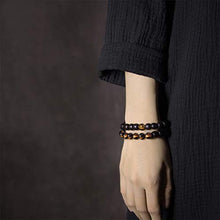 Load image into Gallery viewer, L&C Feng Shui Black Obsidian Wealth Bracelet - Tiger Eye Mens Bracelets Crystal Bring Luck Prosperity Stretch Beaded Bracelet for Women Anxiety Bracelet Oil Diffuser Couples Bracelets (Tiger Eye-8mm)