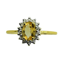 Load image into Gallery viewer, Carillon Stunning Yellow Tourmaline Natural Gemstone OVAL Shape Wedding Ring 14K Yellow Gold Jewelry For Women for Men