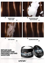 Load image into Gallery viewer, UMRAN Keratin Hair Mask - Moistorize and smoothen hair - Intensive Treatment for Dry Damaged Hair with Biotin,Retinol and Shea Butter - Hair Care Products for Women & Men