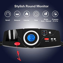 Load image into Gallery viewer, GYMAX Folding Treadmill, Electric Motorized Running Walking Machine with LCD Monitor & Cup Holder, Portable Easy Assembly Treadmill for Home Office Apartment