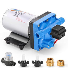 Load image into Gallery viewer, ANBULL 12V Self Priming Pump, 5.5GPM/70PSI Water Pressure Diaphragm Pump with 3/4" Garden Hose Adapters, Marine Fresh Water Transfer Pump with Pressure Switch for RV Camper Yacht Lawn