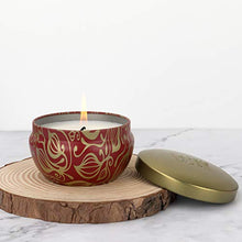 Load image into Gallery viewer, LA JOLIE MUSE Cinnamon Pumpkin Scented Candle, 100% Natural Soy Candle for Home, Vanilla Tobacco Bergamot, 45 Hours Long Burning Halloween Candle, Tin, 6.5Oz Halloween Candle