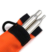 Load image into Gallery viewer, PSKOOK 2 Size Pack Pocket-Size Fire Bellows Collapsible Stainless Steel Fire Blower Pipe Builds Campfire Tool with Poly Carrying Bag (2 Size)