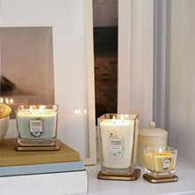 Load image into Gallery viewer, Yankee Candle Elevation Collection with Platform Lid Medium 3-Wick Square Scented Candle, Shore Breeze