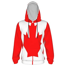 Load image into Gallery viewer, Canada Flag Print Hoodies Kids 3D Print Sweatshirts Long Sleeve Pullover Hoodies with Pocket for Teen Boys and Girls Black