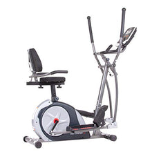 Load image into Gallery viewer, Body Champ 3-in-1 Home Gym, Upright Exercise Bike, Elliptical Machine & Recumbent Bike, Trio Trainer Exercise Machine Plus Two Upper Body Options, Silver, BRT7989