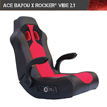 Load image into Gallery viewer, X Rocker, 5172801, Vibe 2.1 Wireless Bluetooth Gaming Floor Rocker, 23.62 x 14.57 x 17.69, Black/Red