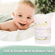 Load image into Gallery viewer, wegreeco 100% Bamboo Unscented Diaper Liners,Fragance Free and Chlorine Free - 100 Sheets Per Roll ( 1 Roll, Bamboo)