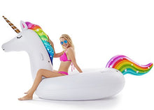 Load image into Gallery viewer, Jasonwell Giant Inflatable Unicorn Pool Float Floatie Ride On with Fast Valves Large Rideable Blow Up Summer Beach Swimming Pool Party Lounge Raft Decorations Toys Kids Adults