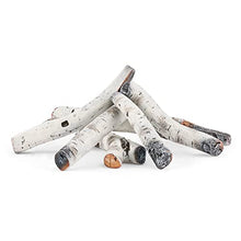 Load image into Gallery viewer, Utheer Gas Fireplace Logs, White Birch Fireplace Logs 6-Piece Small Size, Ceramic Wood Gas Fireplace Logs for Gas Fireplace, Fire Pit, Gas Inserts, Ventless & Vent Free, Indoor, Outdoor
