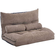Load image into Gallery viewer, Merax Floor Sofa Bed Adjustable Sleeper Bed Sofa Couches Living Room Furniture (Light Brown)