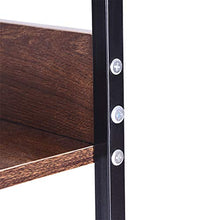 Load image into Gallery viewer, shamoluotuo 3 Tiers Display Shelf w/ Drawer Iron Art Corner Square Floor Rack Bookshelf Living Room Balcony Furniture Steel Wood Flower Stand Storage Box Partition Landing