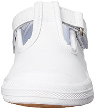 Load image into Gallery viewer, Keds baby-girls Champion Toe Cap T-Strap Sneaker , White Leather, 3 M US Infant