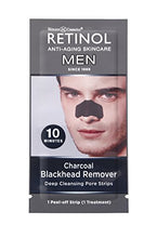 Load image into Gallery viewer, Retinol Men’s Charcoal Blackhead Remover – The Original Retinol Anti-Aging Peel-Off Cleansing Pore Strips – Unclogs Pores & Lifts Out Deep-Down Dirt, Oil & Blackheads In Just 10 Minutes