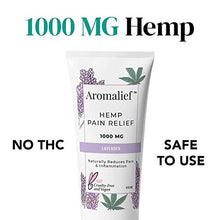 Load image into Gallery viewer, Aromalief Hemp Cream with Lavender Aromatherapy - 1000MG Hemp- 2 Pack -Made in USA - Relieve Stress, Muscle & Joint Pain- Menthol, Glucosamine, Chondroitin MSM - Vegan & Cruelty-Free…