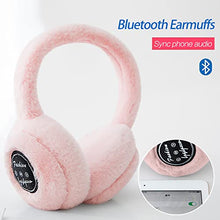 Load image into Gallery viewer, MatureGirl Winter Warm Velvet Bluetooth Headset, Unisex Wireless Stereo Gaming Headphones Head-Mounted Earphones Music Computer Game Over Ear Headphones for Kids Adult (Pink)