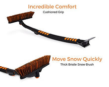 Load image into Gallery viewer, BIRDROCK HOME Snow Moover Extendable 50" Car Brush and Ice Scraper with Foam Grip - Auto Snow Removal - Car Truck SUV Windshield - Heavy Duty