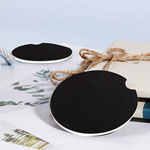 Load image into Gallery viewer, Sublimation Blanks Absorbent Car Coasters 6pcs, Auto Coasters for Cup Holders, Ceramic Car Coasters Absorb Spills to Keep Cupholders Clean (Black)
