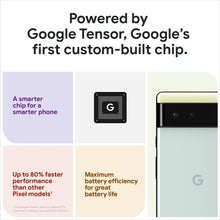 Load image into Gallery viewer, Google Pixel 6 – 5G Android Phone - Unlocked Smartphone with Wide and Ultrawide Lens - 128GB - Sorta Seafoam