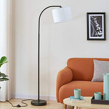 Load image into Gallery viewer, Arc Floor Lamp, LED Floor Lamp with Shade, Ambimall Adjustable Standing Lamp Modern Design, Mid Century Modern Floor Lamp for Living Room, Bedroom, Dining Room, Study Room and Office(Without Bulb)