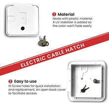 Load image into Gallery viewer, NUSET White Electrical Cable Hatch Lock with Key, RV042
