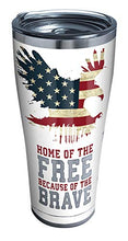 Load image into Gallery viewer, Tervis Triple Walled Home of the Free Because of the Brave Insulated Tumbler Cup Keeps Drinks Cold & Hot, 30oz, Stainless Steel