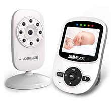 Load image into Gallery viewer, Video Baby Monitor with Digital Camera, ANMEATE Digital 2.4Ghz Wireless Video Monitor with Temperature Monitor, 960ft Transmission Range, 2-Way Talk, Night Vision, High Capacity Battery (White)