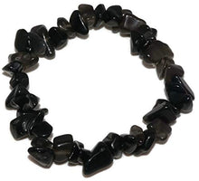 Load image into Gallery viewer, Mindfulness Gems Natural Healing Stones Crystal Chips Bracelet for Women - Premium Black Obsidian Stone Lava Rock Chakra Crystals Bead Bracelet- Chakra Stones