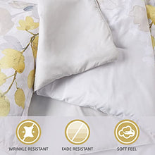 Load image into Gallery viewer, Comfort Spaces Bed in A Bag - Trendy Casual Design Cozy Comforter with Complete Sheet Set with Side Pocket, All Season Cover, Matching Shams, Twin XL(66 in x 90 in), Nina, Floral Yellow/Grey 6 Piece