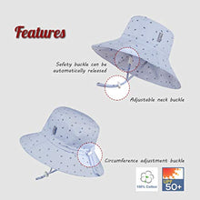 Load image into Gallery viewer, Ami&Li tots Bucket Sun Hat Adjustable Sunscreen Protection Summer Hat for Baby Girl Boy Infant Kid Toddler Child UPF 50+