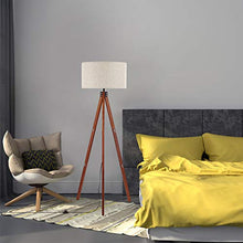 Load image into Gallery viewer, Anbomo Wood Tripod Floor Lamp, Modern Standing Light with E26 Lamp Base, Wood Floor Reading Lamp for Contemporary Living Rooms, Study Room and Office
